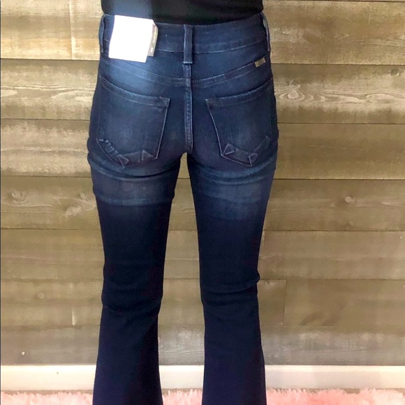 RESTOCK!! kancan mid rise flares super dark wash - Picture 7 of 12